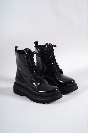 بوت / نیم بوت مشکی زنانه پاشنه ضخیم TUUBA SHOES - کد 884874730