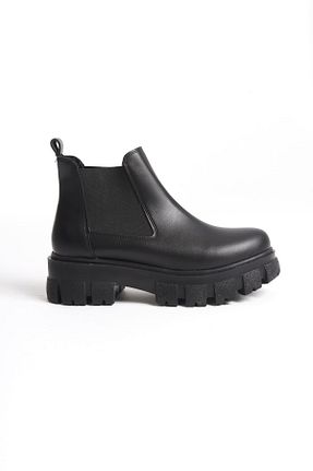 بوت / نیم بوت مشکی زنانه پاشنه تخت TUUBA SHOES - کد 884890316