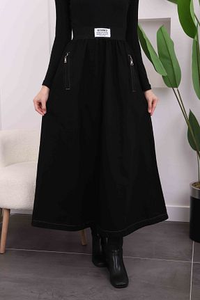 دامن حجاب مشکی زنانه کلوش İmajButik - کد 884883883