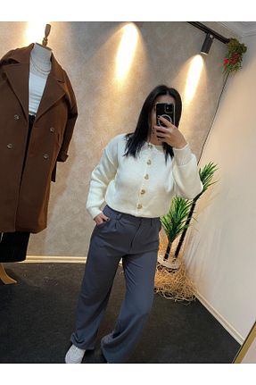 شلوار طوسی زنانه لیکرا ÖZGEKEBENÇ - کد 884883607