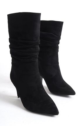 بوت / نیم بوت مشکی زنانه پاشنه نازک TUUBA SHOES - کد 884893573