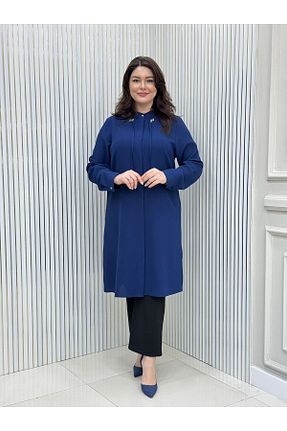 تونیک حجاب سرمه ای زنانه پنبه پلی استر GK - کد 884894791