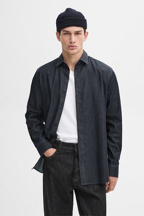 پیراهن طوسی مردانه رگولار Massimo Dutti - کد 884895018