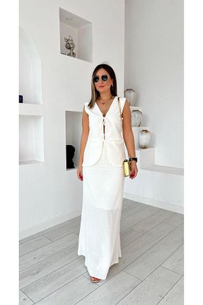 ست بالاتنه و پائین تنه رنگی زنانه کتان kubraozbeybutik - کد 884894657