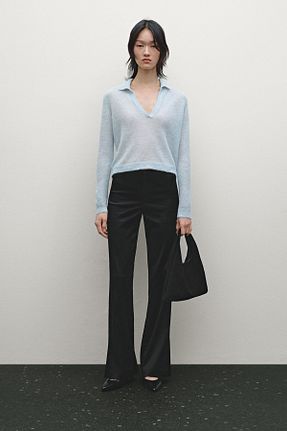 شلوار مشکی زنانه بافتنی Massimo Dutti - کد 884900489