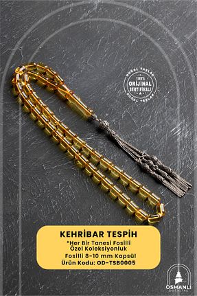 تسبیح زرد کهربا OSMANLI DOĞAL TAŞ - کد 884919243