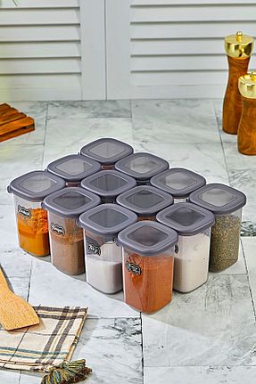 ظرف نگهداری طوسی پلاستیک DE HOME - کد 814393271