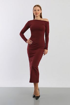 لباس زرشکی زنانه بافتنی La Sarta - کد 869407183