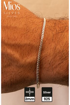 دستبند نقره مردانه 925 عیار Mios Silver - کد 867494079