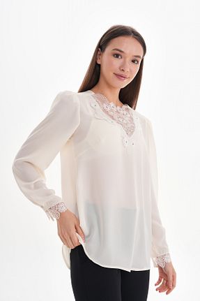بلوز سایز بزرگ سفید زنانه سایز بزرگ Loom Boutique - کد 882691464