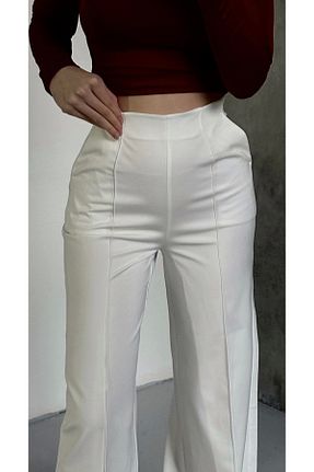 شلوار سفید زنانه پارچه Asfa Moda - کد 884980565