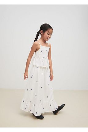 دامن سفید بچه گانه پنبه ای MANGO Kids - کد 885037765