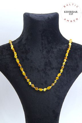 گردنبند جواهر نارنجی زنانه سنگ KehribarCo - کد 885037820