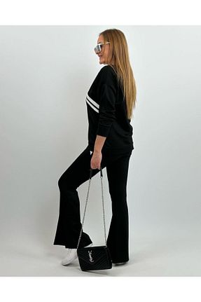 ست بالاتنه و پائین تنه مشکی زنانه بافتنی WebMediCode - کد 925512203