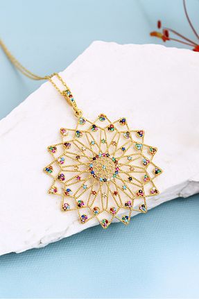 گردنبند نقره طلائی زنانه 925 عیار Tasarlatak - کد 265402040