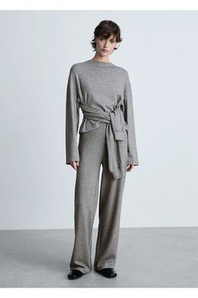 پلیور طوسی زنانه ساده MANGO - کد 884981650