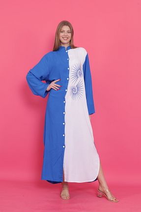 لباس حجاب فیروزه ای زنانه سایز بزرگ mervemoda - کد 884966301