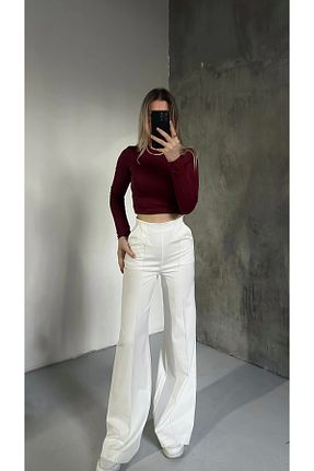شلوار سفید زنانه پارچه Asfa Moda - کد 884980565