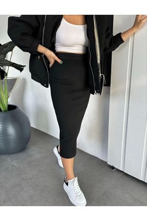 دامن مشکی زنانه ساده Amara Boutique - کد 925236896