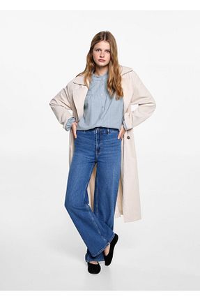 بلوز آبی زنانه رگولار MANGO Teen - کد 884975057
