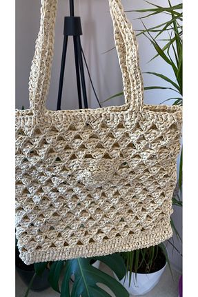 کیف دوشی زرد زنانه حصیر ilknurbutik - کد 884951901