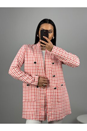 کت صورتی زنانه بدون آستر Qutu Butik - کد 809796984