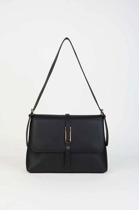 کیف دوشی مشکی زنانه چرم مصنوعی Lesam collection - کد 884965841