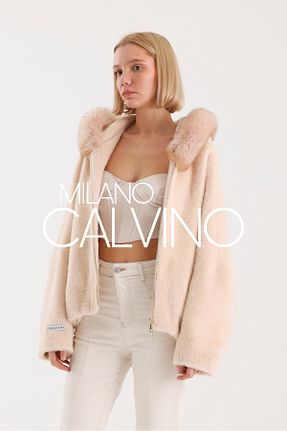 کاپشن نارنجی زنانه گشاد Milano Calvino - کد 885047973