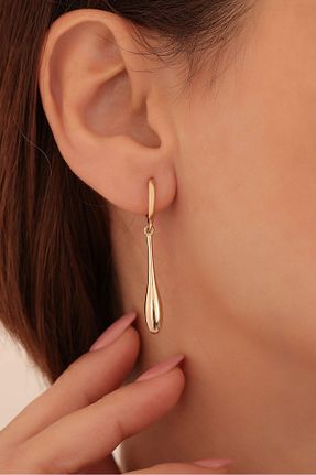 گوشواره نقره طلائی زنانه 925 عیار Nox Jewelry - کد 884990523