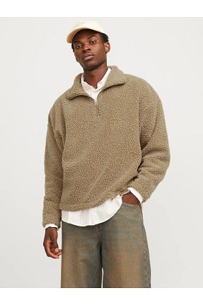 سوئیشرت اسپرت قهوه ای مردانه رگولار Jack & Jones - کد 885048649