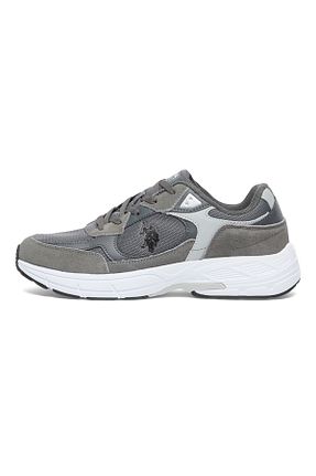 کفش اسنیکر طوسی مردانه بند دار U.S. Polo Assn. - کد 883432016