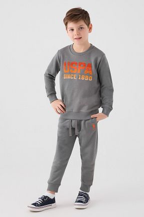 ست لباس راحتی طوسی بچه گانه ساده U.S. Polo Assn. - کد 885057353