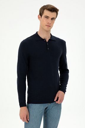 پلیور سرمه ای مردانه ساده U.S. Polo Assn. - کد 885038109