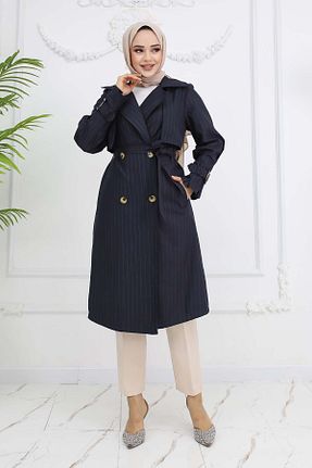 ترنچکت حجاب سرمه ای زنانه پلی استر benguen - کد 885111099