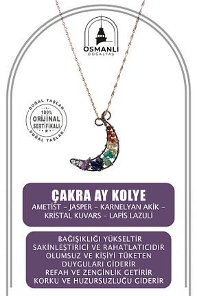 گردنبند جواهر رنگی زنانه سنگ OSMANLI DOĞAL TAŞ - کد 661843628