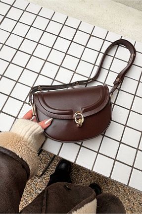کیف دوشی قهوه ای زنانه چرم مصنوعی Yuka Atelier - کد 885129243
