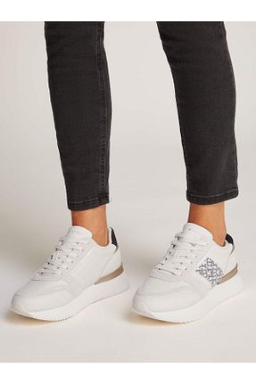 کفش اسنیکر سفید زنانه بند دار Tommy Hilfiger - کد 885138925