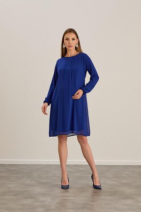 تونیک بارداری سرمه ای زنانه بافتنی LİYACA - کد 885140206