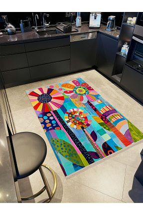 فرش رنگی قابل شستشو Rugs Modern Halı - کد 885148154