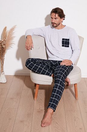 ست لباس راحتی طوسی مردانه %100 پنبه Buratti - کد 765021848