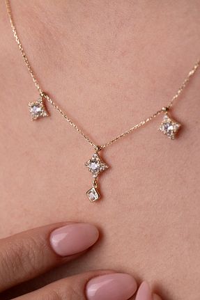 گردنبند طلا طلائی زنانه 14 عیار Kolyecik - کد 885175179