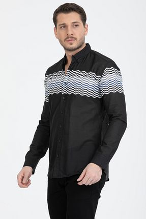پیراهن مشکی مردانه اسلیم فیت Klothy - کد 885185667