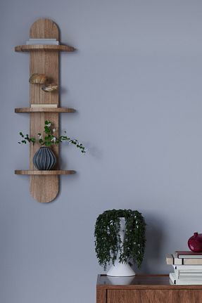 قفسه دیواری قهوه ای 29 cm HMC DECOR - کد 885185485