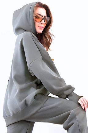 سوئیشرت طوسی زنانه ساده YAKAMEL - کد 885182862
