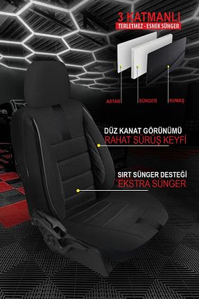 روکش صندلی خودرو مشکی Garaj Marketim - کد 841560705