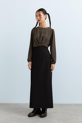 دامن حجاب مشکی زنانه Kalem Nihan - کد 885240466