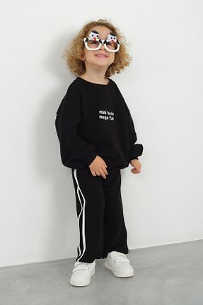 ست بالاتنه و پائین تنه مشکی بچه گانه بافتنی Mioma Kids - کد 885357336