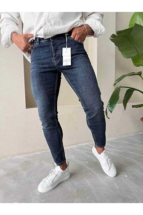 شلوار آبی مردانه پنبه ای MODA - کد 885357278