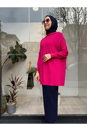 تونیک حجاب زرشکی زنانه پنبه ای Invee - کد 885398469