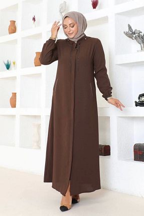 کلاه و ابایا قهوه ای زنانه بافتنی Neva Style - کد 842709522